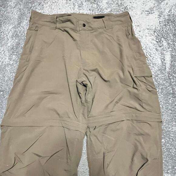 Beyond Clothing Pants Mens 37 x34 Beige Performance Cargo Zip Off Convertible - Picture 3 of 10